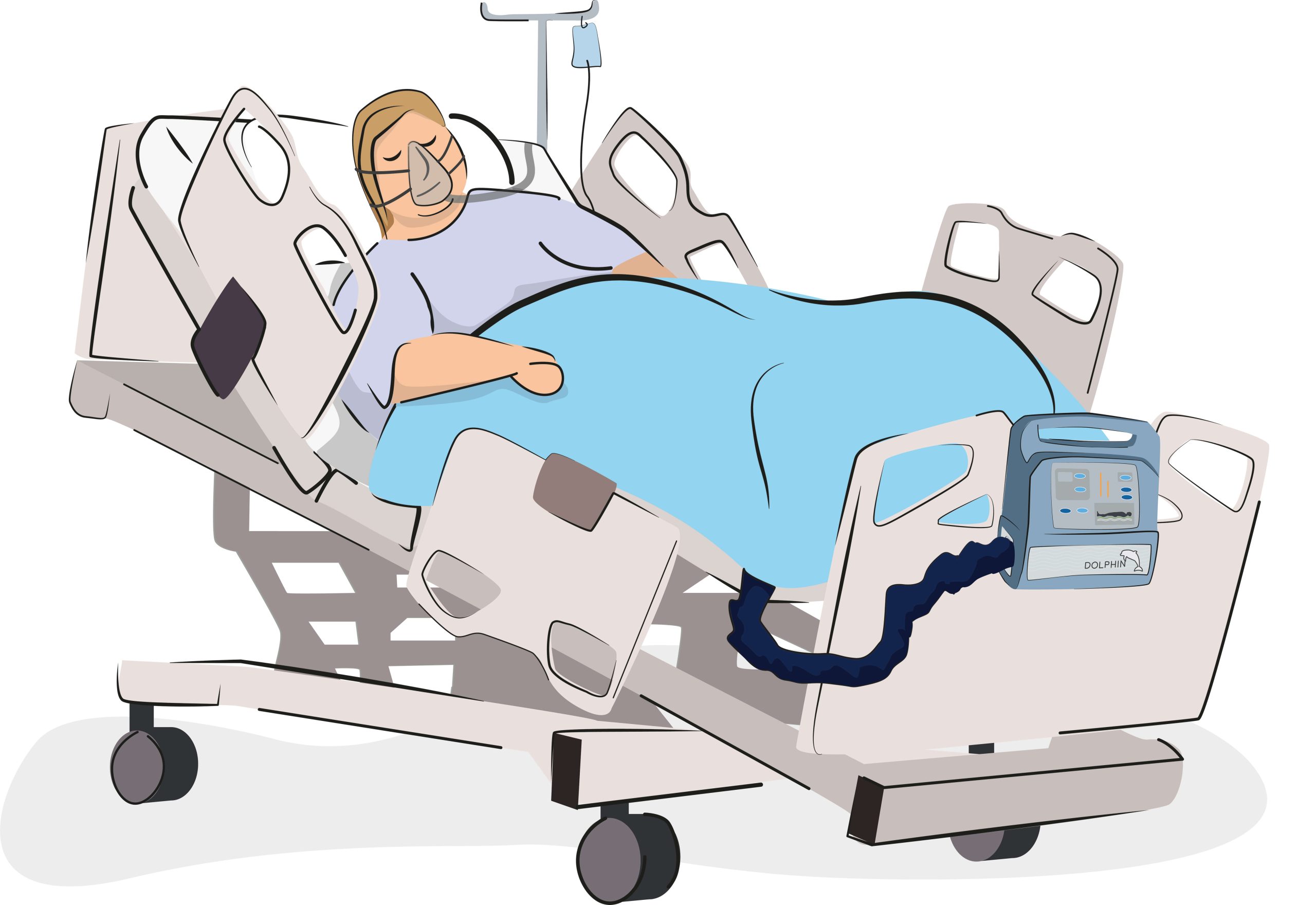 Bariatric patient in bed