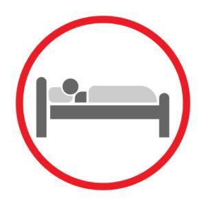 Bedrest causes hospital-acquired deconditioning icon
