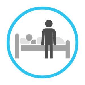 Icon of patient getting out of bed